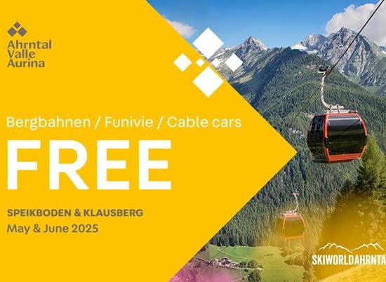 Bergbahnen FREE – Speikboden und Klausberg inklusive